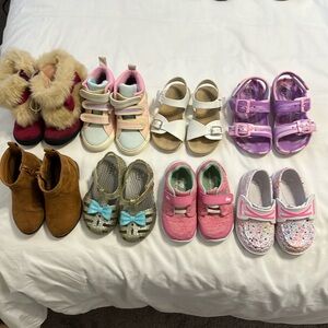 Toddler girl shoe and boots bundle